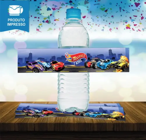 Adesivo Água 500ml Garrafa Hot Wheels
