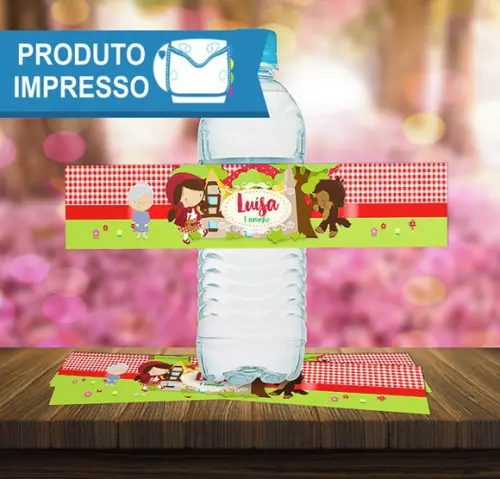 Adesivo Água 500ml Chapeuzinho Vermelho