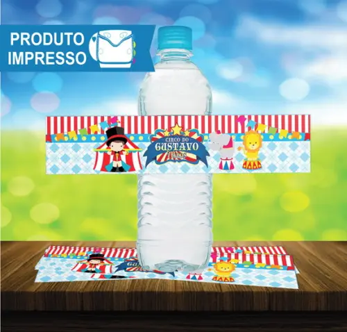 Adesivo Água 500ml Circo Menino