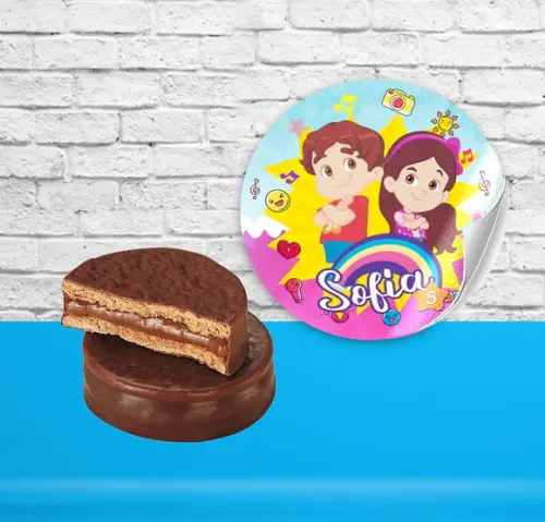 Adesivo Alfajor MARIA CLARA E JP