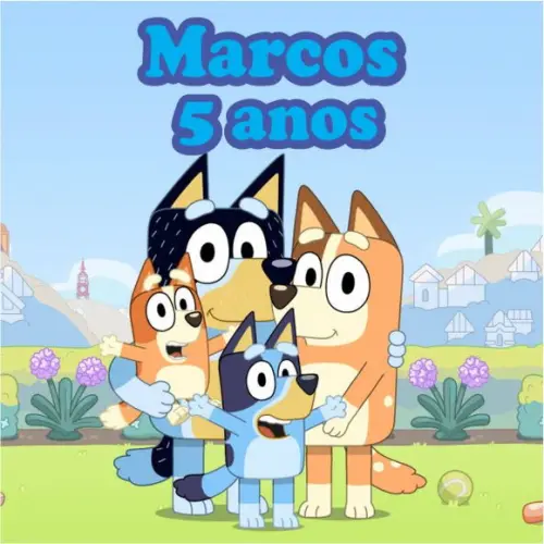 Adesivo Balde de Bluey
