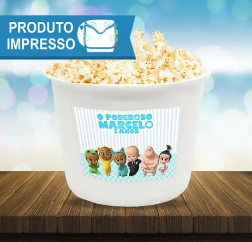 Adesivo Balde Pipoca O Poderoso Chefinho