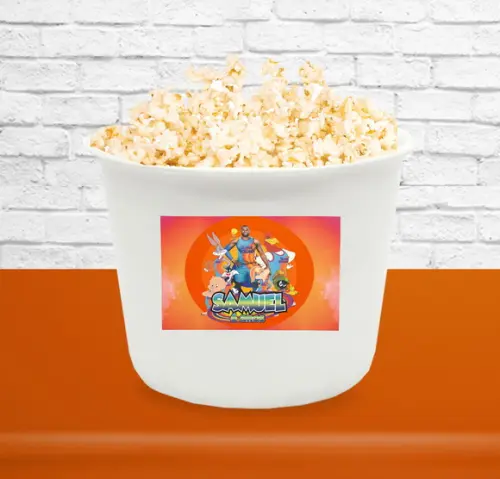 Adesivo Balde Pipoca SPACE JAM