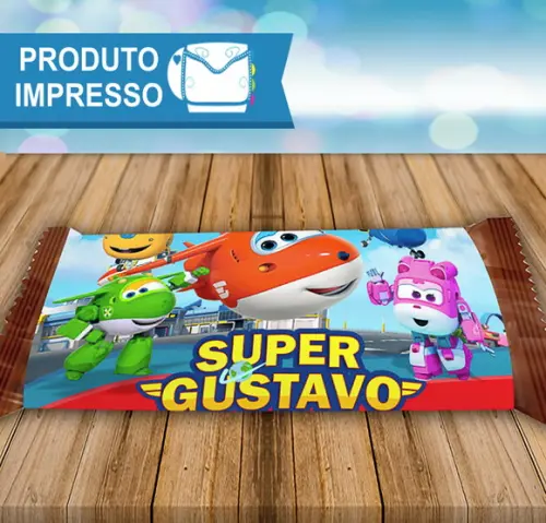 Adesivo Barra de Chocolate Super Wings