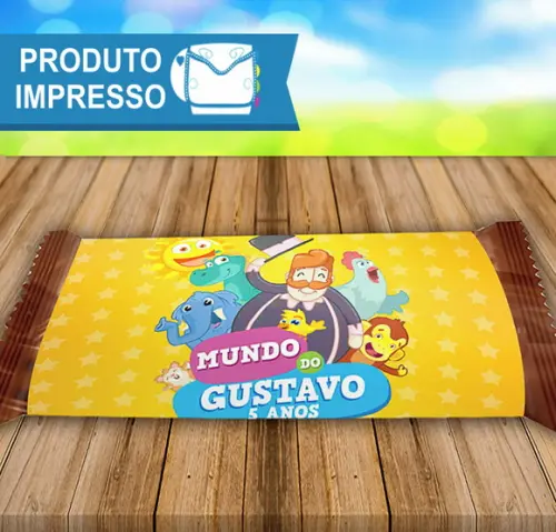 Adesivo Barra de Chocolate Mundo Bita