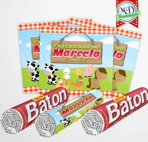 Adesivo Baton Fazendinha
