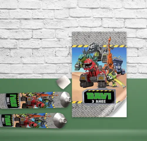 Adesivo Bisnaga Brigadeiro DINOTRUX
