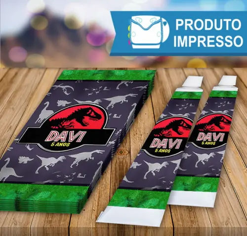 Adesivo Bisnaga Brigadeiro Jurassic Park