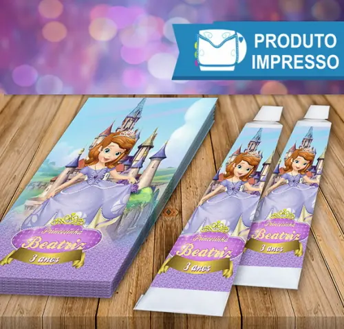 Adesivo Bisnaga Brigadeiro Princesa Sofia