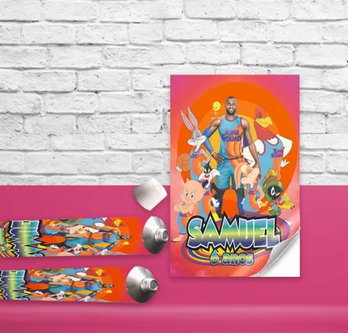 Adesivo Bisnaga Brigadeiro SPACE JAM