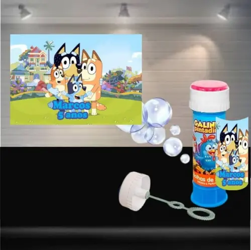 Adesivo Bolha de Sabão Bluey
