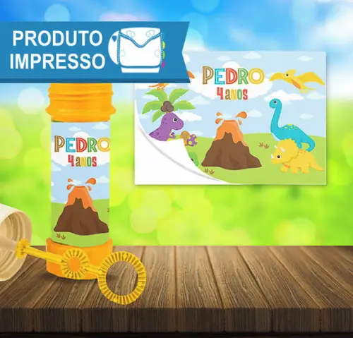 Adesivo Bolha de Sabão Dinossauro