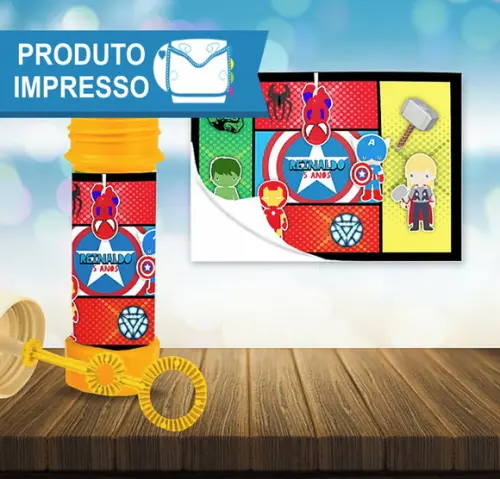 Adesivo Bolha de Sabão Herois Vingadores