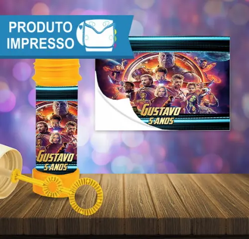 Adesivo Bolha de Sabão dos Vingadores