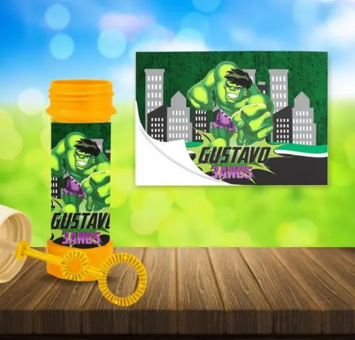 Adesivo Bolha de Sabão Hulk
