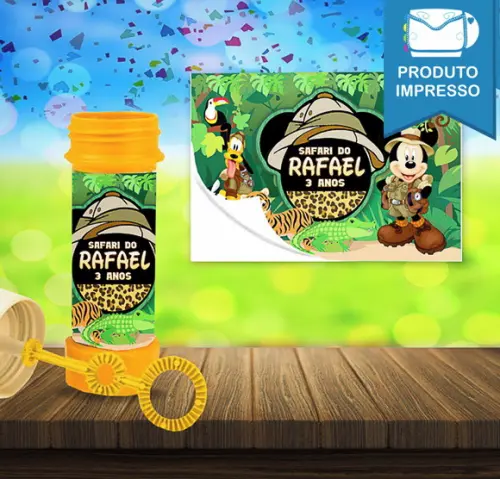 Adesivo Bolha de Sabão Mickey Safari