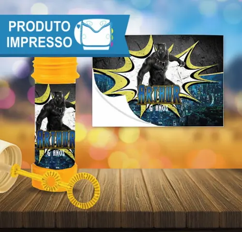 Adesivo Bolha de Sabão Pantera Negra