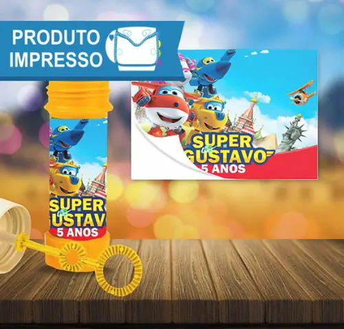Adesivo Bolha de Sabão Super Wings