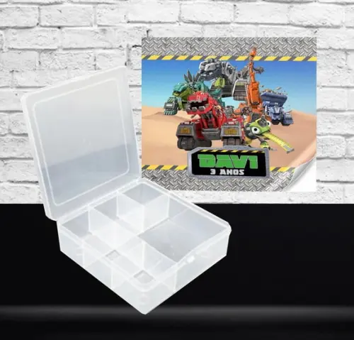 Adesivo Caixa Organizadora 6cx DINOTRUX