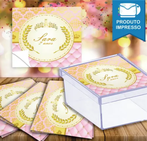 Adesivo Caixa Coroa Princesa