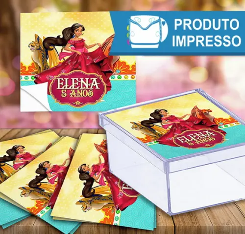 Adesivo Caixinha Acrílica Princesa Elena de Avalor