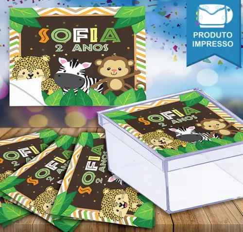 Adesivo Caixinha Animais Safari
