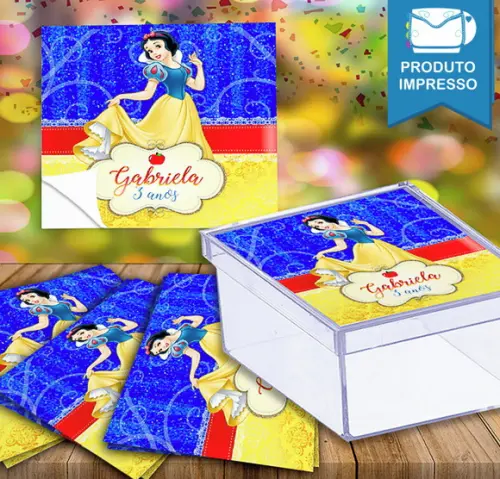 Adesivo Caixinha Branca de Neve