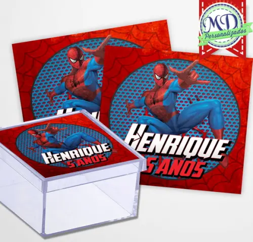 Adesivo Caixinha Homem Aranha