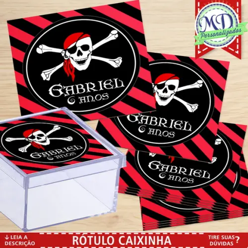 Adesivo Caixinha Piratas