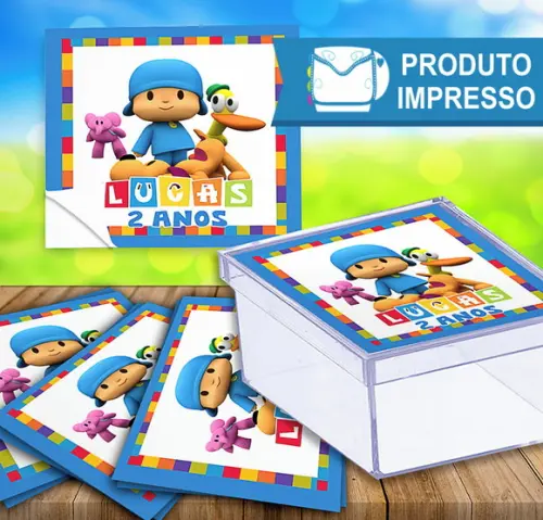 Adesivo Caixinha Pocoyo Nº 01