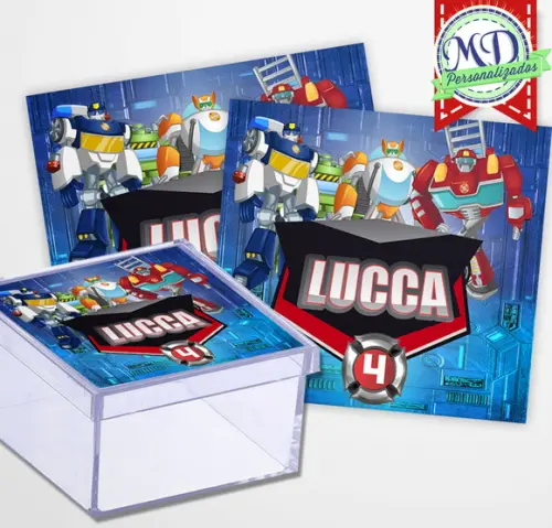 Adesivo Caixinha Transformers