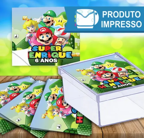Adesivo Caixinha Super Mario