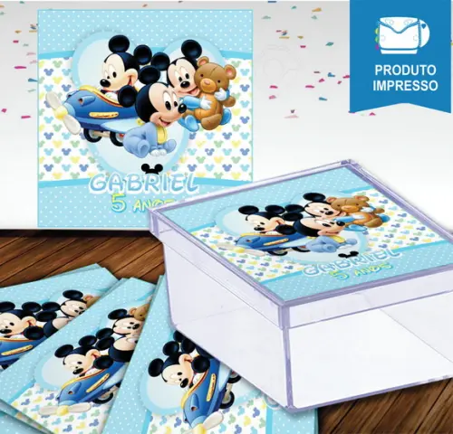 Adesivo Caixinha Mickey baby