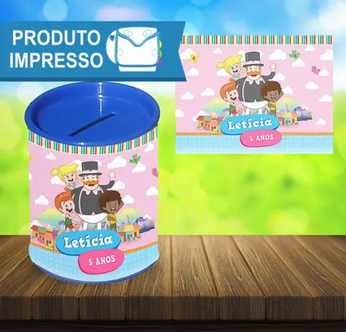 Adesivo Cofre Mundo Bita Rosa