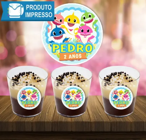 Adesivo Copinho Baby Sharks