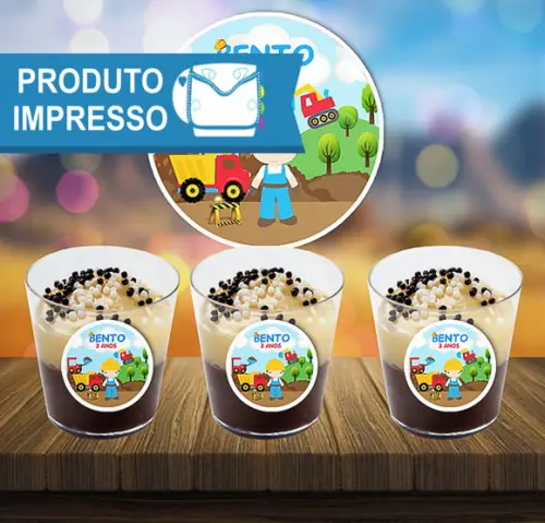 Adesivo Copinho de Brigadeiro Construção