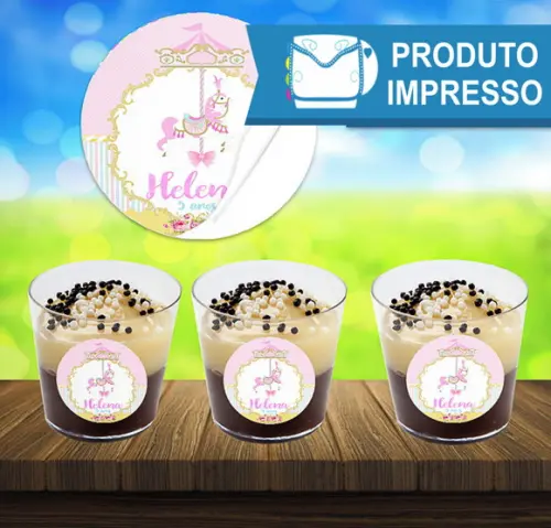 Adesivo Copinho de Brigadeiro Carrossel
