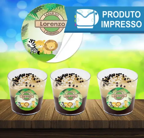 Adesivo Copinho de Brigadeiro Animais do Safari