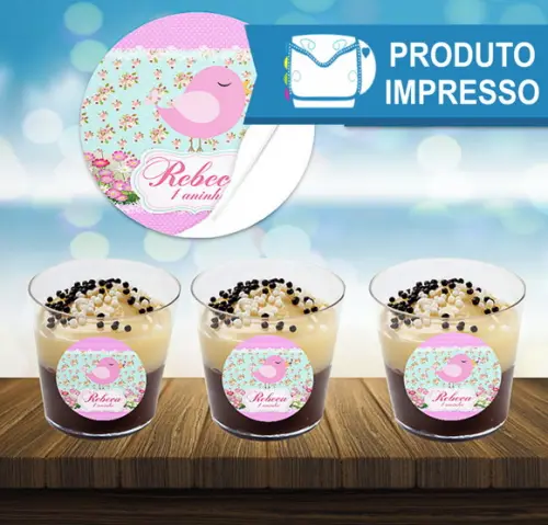 Adesivo Copinho de Brigadeiro Passarinhos