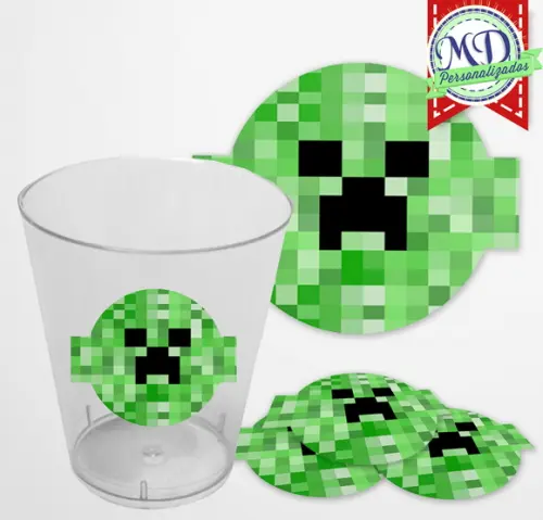 Adesivo Copinho Minecraft