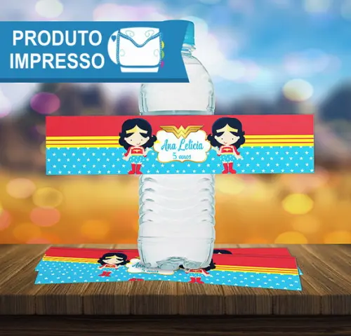 Adesivo de Água 500ml Mulher Maravilha