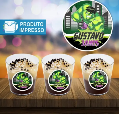 Adesivo Etiqueta Copinho Brigadeiro Hulk