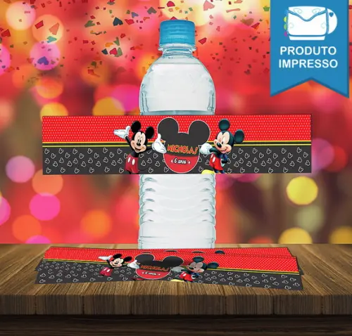 Adesivo Garrafa de Água 500ml do Mickey