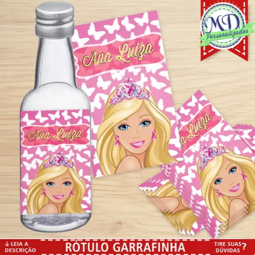 Adesivo Garrafinha Barbie