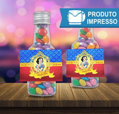 Adesivo Garrafinha Branca de Neve