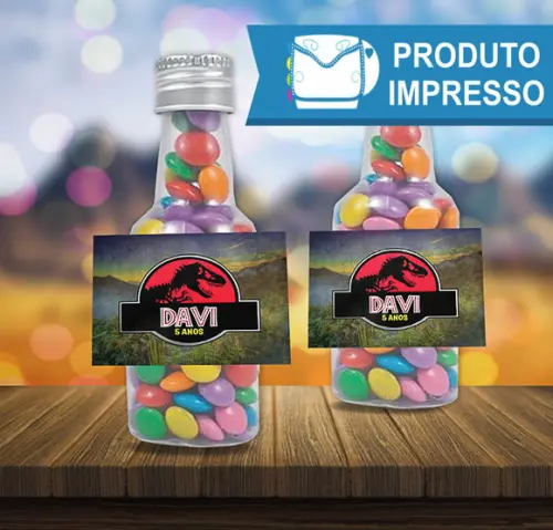 Adesivo Garrafinha Jurassic Park