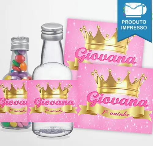 Adesivo Garrafinha Princesa