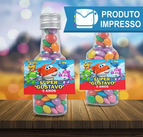 Adesivo Garrafinha Super Wings