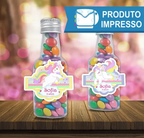 Adesivo Garrafinha Unicornio