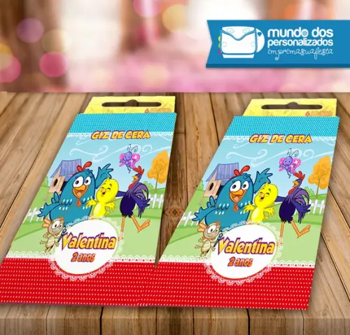 Adesivo Giz de Cera Galinha Pintadinha